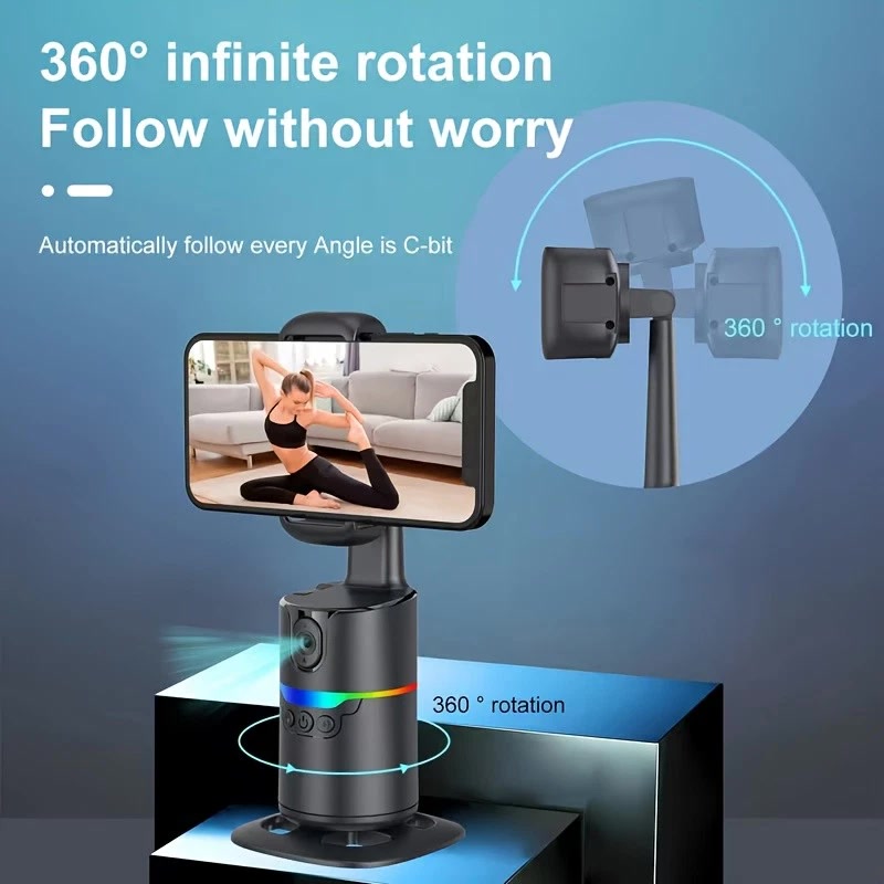 AI face tracking phone holder gimbal tripod
